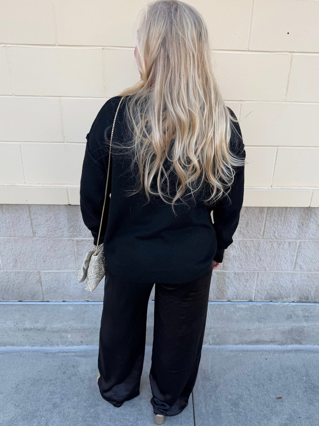 Cheers & Shine Ribbed Sweater in Black - The Pink Pineapple 850