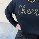 Cheers & Shine Ribbed Sweater in Black - The Pink Pineapple 850