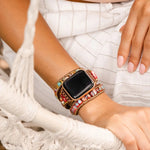 Cherry Emperor Jasper Apple Watch Strap - The Pink Pineapple 850