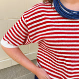 Cherry Stripe Sweater Top - The Pink Pineapple 850