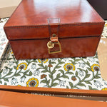 Chestnut Leather Storage Box - The Pink Pineapple 850