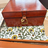 Chestnut Leather Storage Box - The Pink Pineapple 850