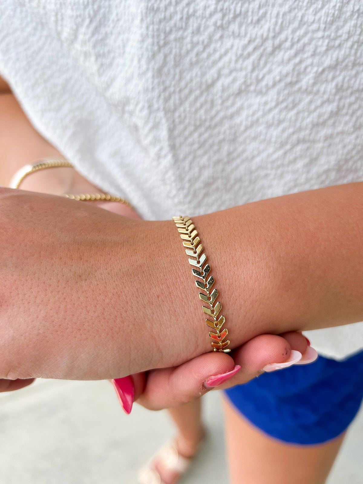 Chevron Bracelet - The Pink Pineapple 850