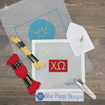 Chi Omega 3x2 Needlepoint Kit - The Pink Pineapple 850