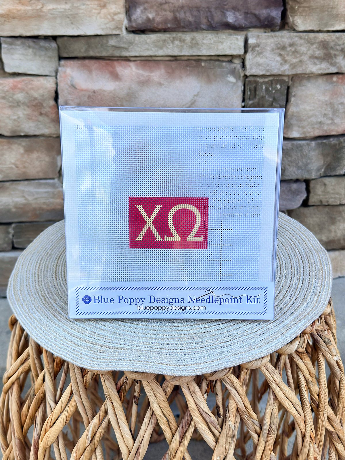 Chi Omega 3x2 Needlepoint Kit - The Pink Pineapple 850