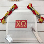 Chi Omega 3x2 Needlepoint Kit - The Pink Pineapple 850