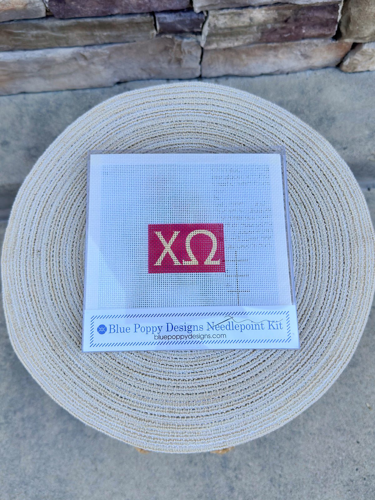 Chi Omega 3x2 Needlepoint Kit - The Pink Pineapple 850