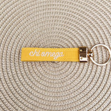 Chi Omega Embroidered Keychain - The Pink Pineapple 850