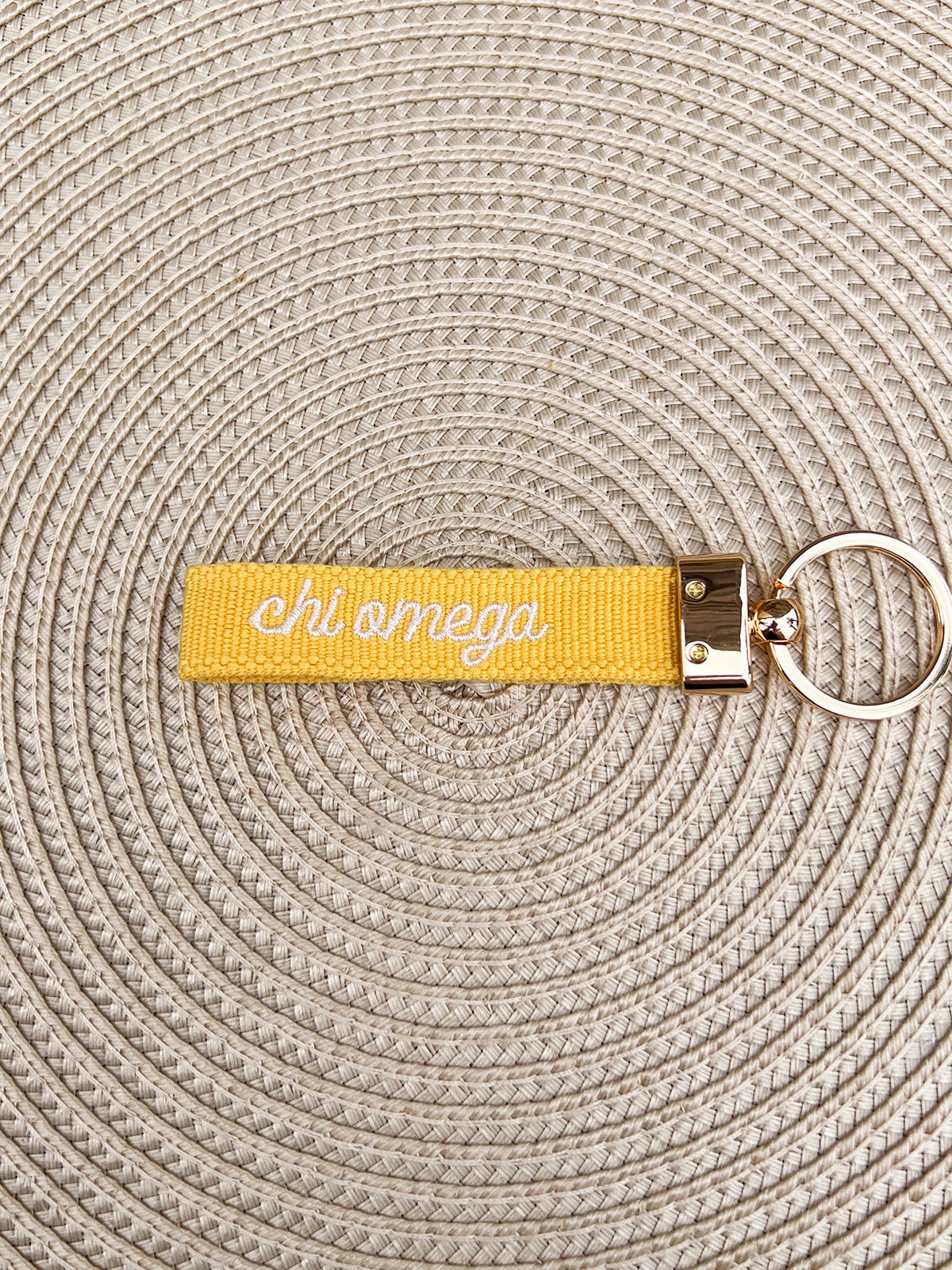 Chi Omega Embroidered Keychain - The Pink Pineapple 850