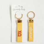 Chi Omega Embroidered Keychain - The Pink Pineapple 850