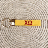 Chi Omega Embroidered Keychain - The Pink Pineapple 850