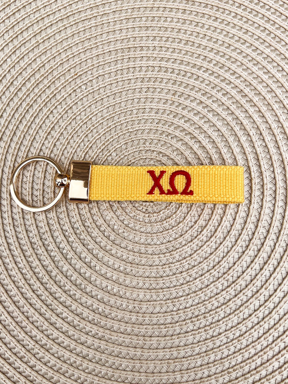 Chi Omega Embroidered Keychain - The Pink Pineapple 850