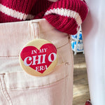 Chi Omega In My Era Button Pin - The Pink Pineapple 850