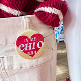 Chi Omega In My Era Button Pin - The Pink Pineapple 850