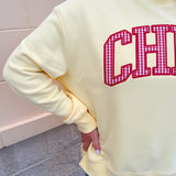 Chi Omega Mock Neck Crewneck - The Pink Pineapple 850