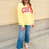 Chi Omega Mock Neck Crewneck - The Pink Pineapple 850