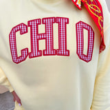 Chi Omega Mock Neck Crewneck - The Pink Pineapple 850