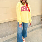 Chi Omega Mock Neck Crewneck - The Pink Pineapple 850