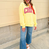 Chi Omega Mock Neck Crewneck - The Pink Pineapple 850