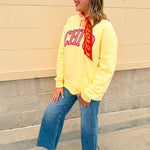 Chi Omega Mock Neck Crewneck - The Pink Pineapple 850