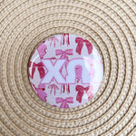 Chi Omega Pink Bow Button Pin - The Pink Pineapple 850