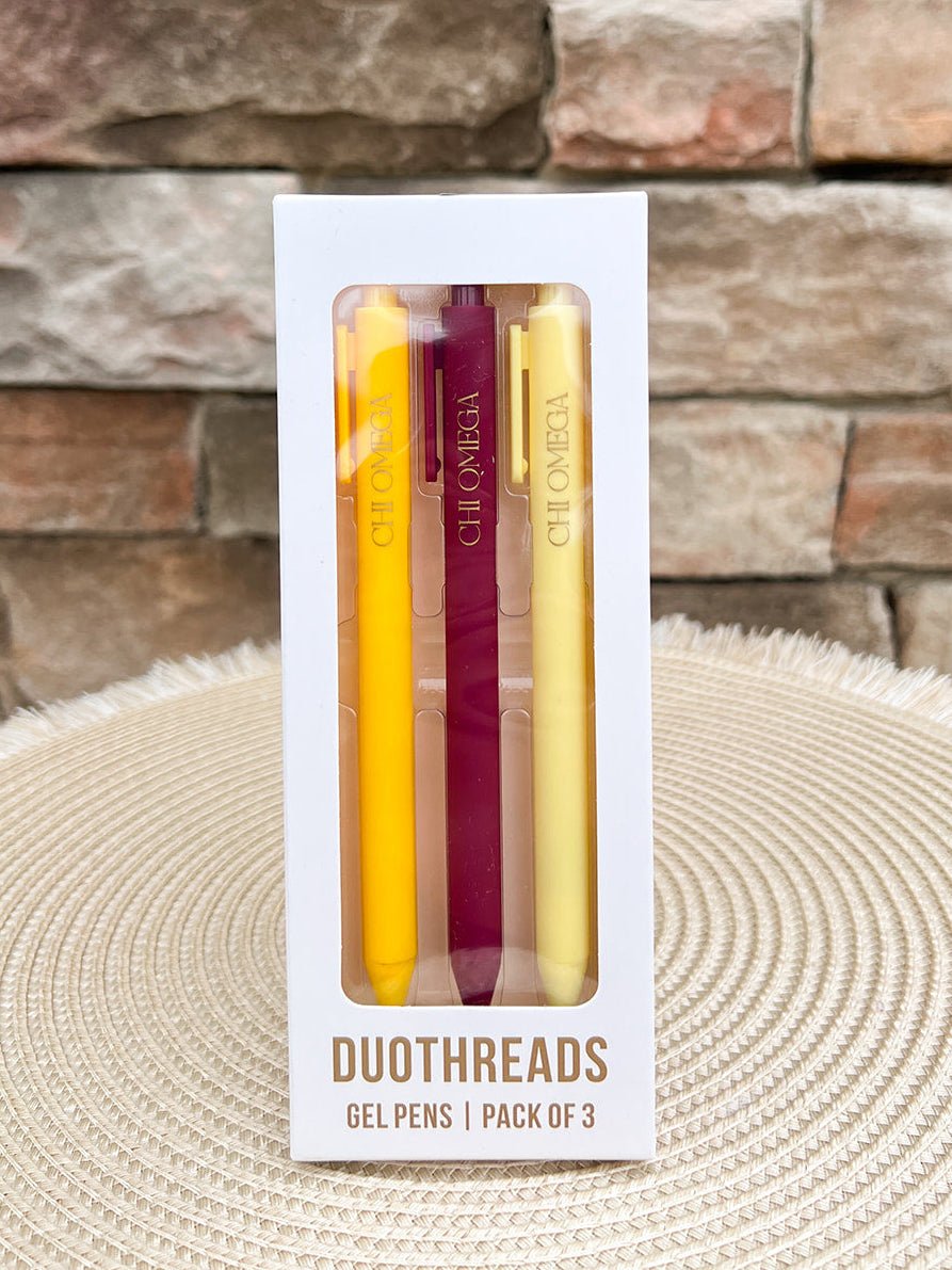 Chi Omega Sorority 3-Pen Set - The Pink Pineapple 850