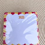 Chi Omega Sorority Scalloped Notepad Cube - The Pink Pineapple 850