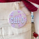 Chi Omega Western Boots Button Pin - The Pink Pineapple 850