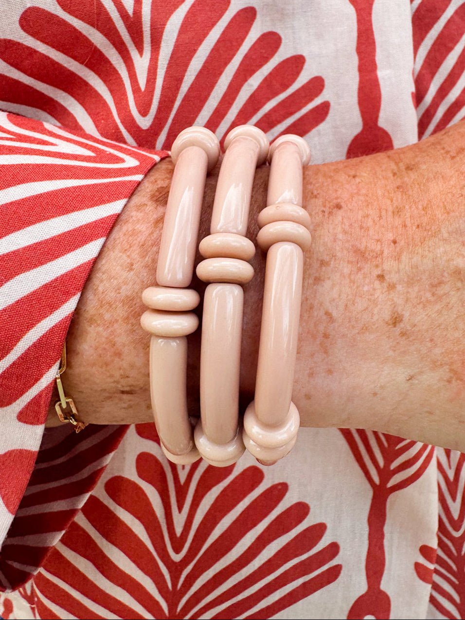 Chic - Skinny Tube Bracelet w/ Beads - The Pink Pineapple 850