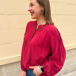 Chief Chic Pintuck Detail Top - The Pink Pineapple 850