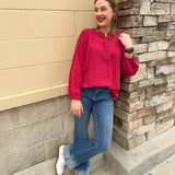 Chief Chic Pintuck Detail Top - The Pink Pineapple 850