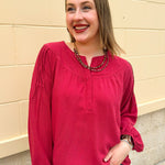 Chief Chic Pintuck Detail Top - The Pink Pineapple 850