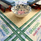 Chinoiserie Floral Mahjong Dice Dish Blue - The Pink Pineapple 850