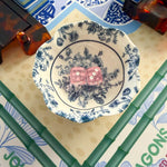 Chinoiserie Floral Mahjong Dice Dish Blue - The Pink Pineapple 850