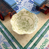 Chinoiserie Floral Mahjong Dice Dish Green - The Pink Pineapple 850