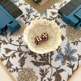 Chinoiserie Floral Mahjong Dice Dish Taupe - The Pink Pineapple 850