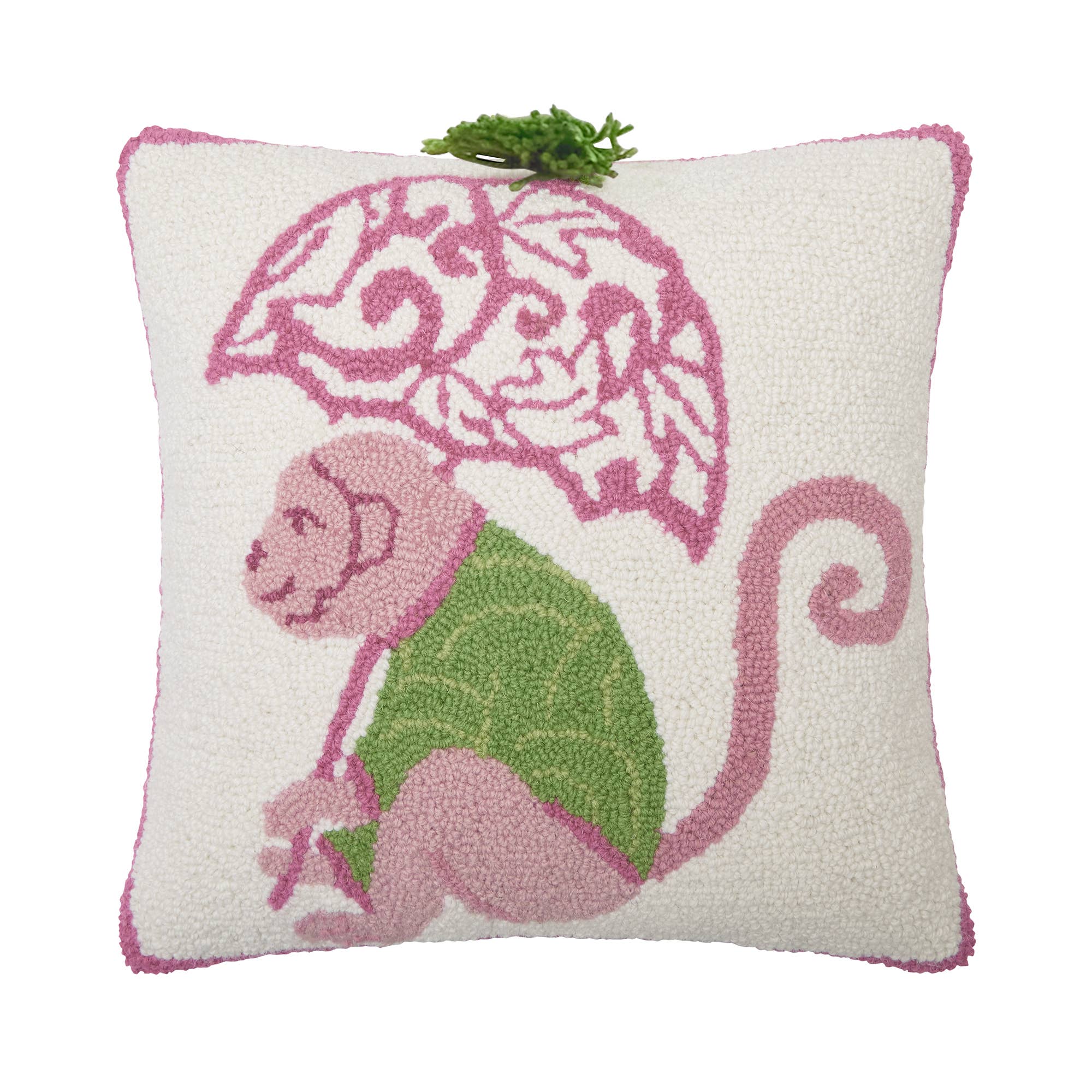 Chinoiserie Monkey Garden Pillow - The Pink Pineapple 850