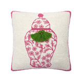 Chinoiserie Vase with Tassels Pillow - The Pink Pineapple 850