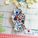 Chinosorie White Ginger Jar Dice Catchall - The Pink Pineapple 850