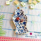Chinosorie White Ginger Jar Dice Catchall - The Pink Pineapple 850