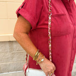 Cider Hour Suede Shirt Mini Dress - The Pink Pineapple 850