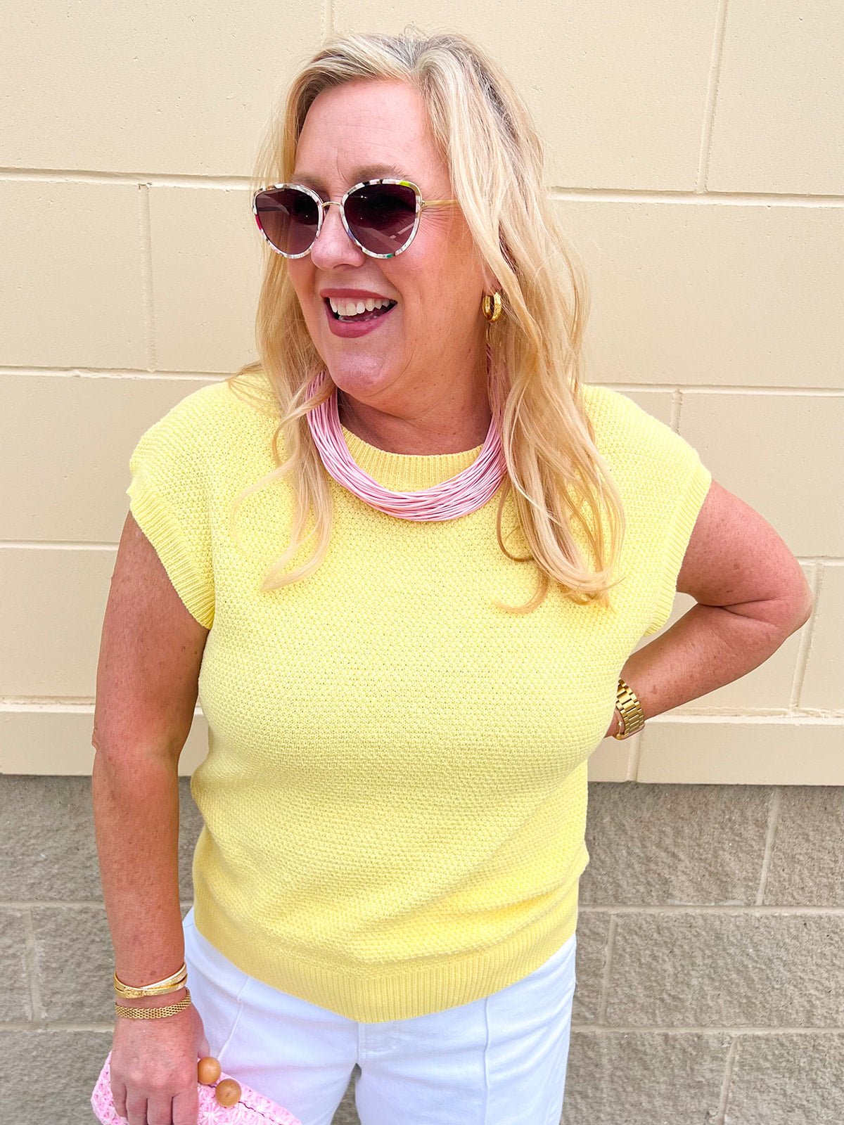 Citrus Sunbeam Knit Top - The Pink Pineapple 850
