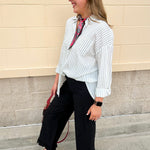 City Harbor Stripe Button Down - The Pink Pineapple 850
