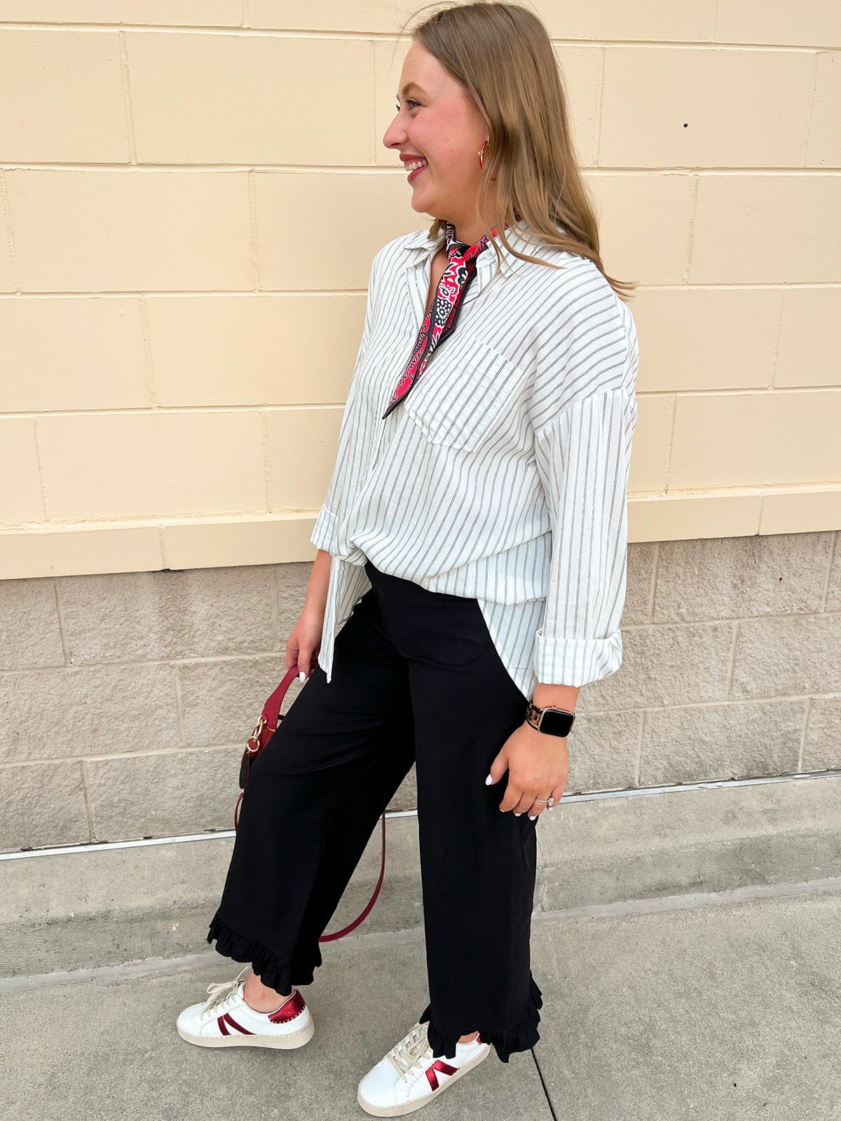 City Harbor Stripe Button Down - The Pink Pineapple 850