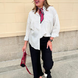 City Harbor Stripe Button Down - The Pink Pineapple 850