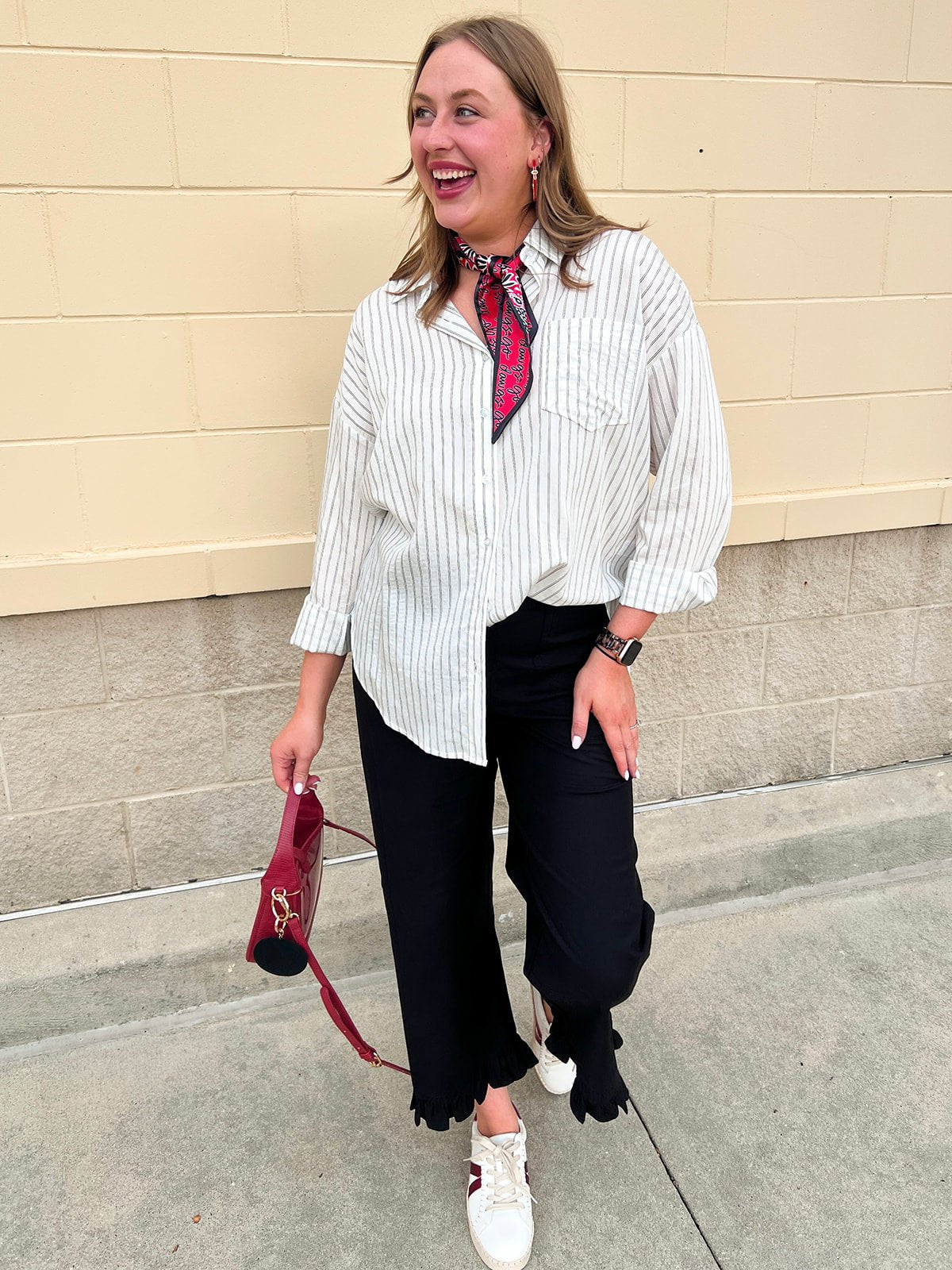 City Harbor Stripe Button Down - The Pink Pineapple 850