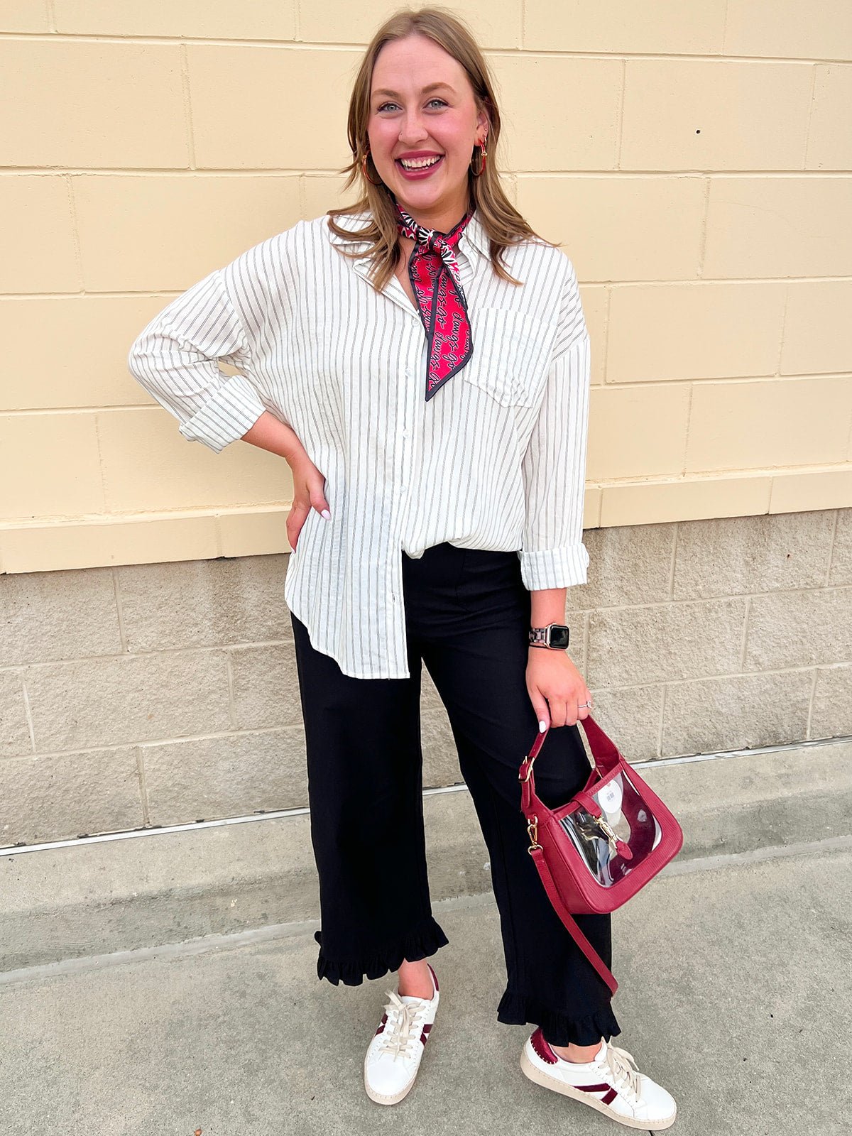 City Harbor Stripe Button Down - The Pink Pineapple 850