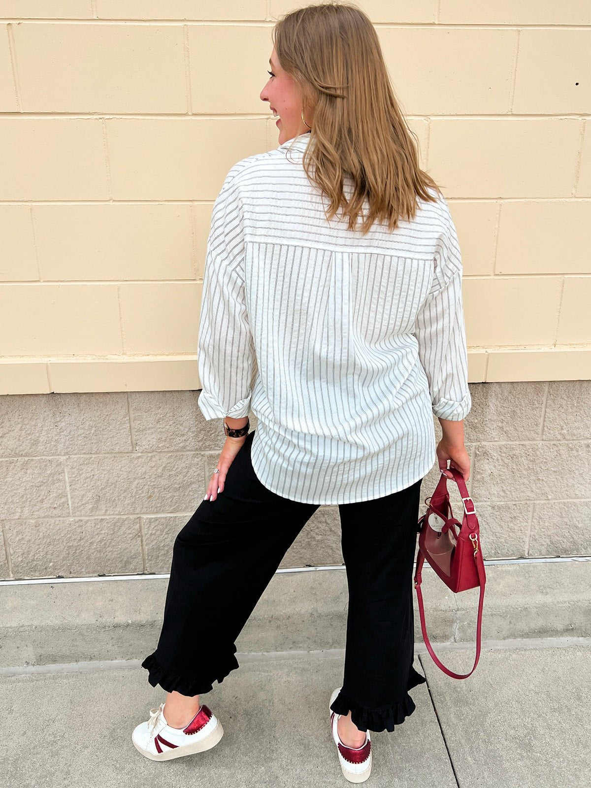 City Harbor Stripe Button Down - The Pink Pineapple 850