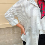 City Harbor Stripe Button Down - The Pink Pineapple 850
