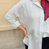 City Harbor Stripe Button Down - The Pink Pineapple 850